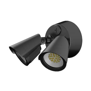 Pratt 5 in. Black Outdoor Hardwired Cylinder Sconce with Integrated LED Included