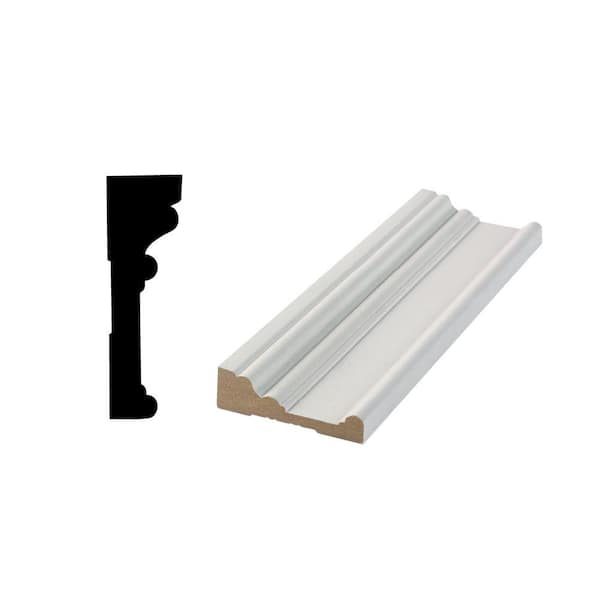 RB03 1 in. x 3 1/2 in. x 96 in. Primed MDF Casing (1-Piece − 8