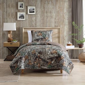 Camouflage Full / Queen, Polyester 3-Piece Bedding Quilt Set