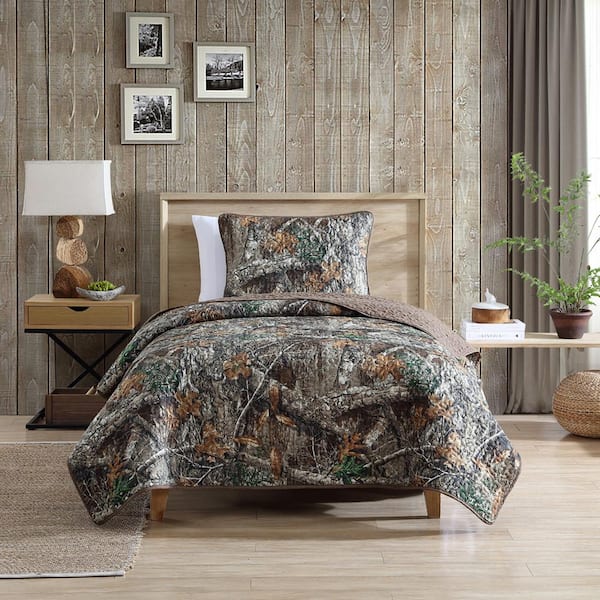 Realtree Camouflage Full / Queen, Polyester 3-Piece Bedding Quilt Set