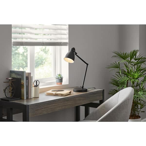 Hampton Bay 24 in. Black Architect Desk Lamp