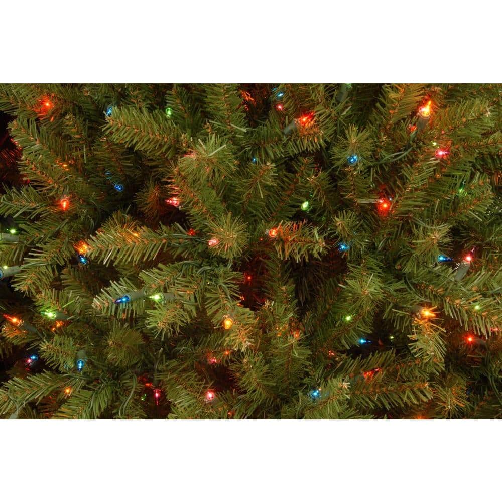 7.5' Green Fir Artificial Christmas Tree with Multicolor Lights