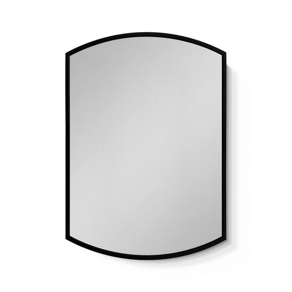 Unbranded 22 in. W x 31 in. H Arched Aluminum Recessed/Surface Mount Medicine Cabinet with Mirror