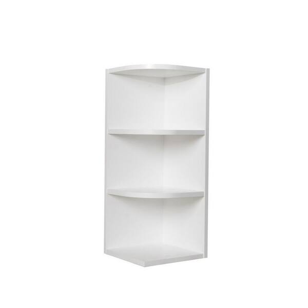 Bremen Cabinetry Ready To Emble 12x36x12 In Shaker Wall End Open Shelf Cabinet White Sw Wes1236k The Home Depot Shaker Wall End Open Shelf Cabinet