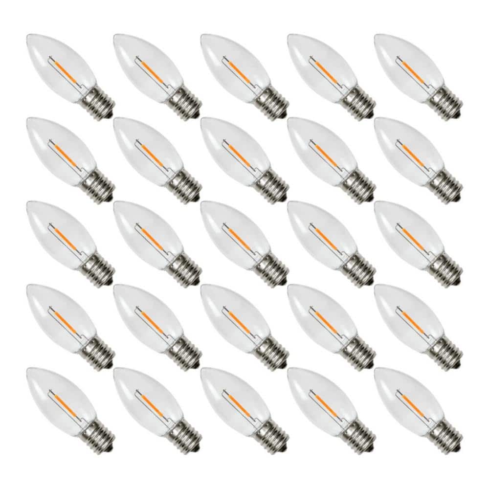 BIBIVIS 0.6-Watt Warm White 2200K C9 Candelabra Shatterproo LED