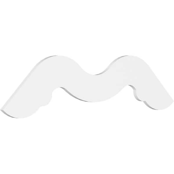 Ekena Millwork Midway 1 in. D x 27-1/2 in. W x 60 in. L Signature Urethane Gable Pediment