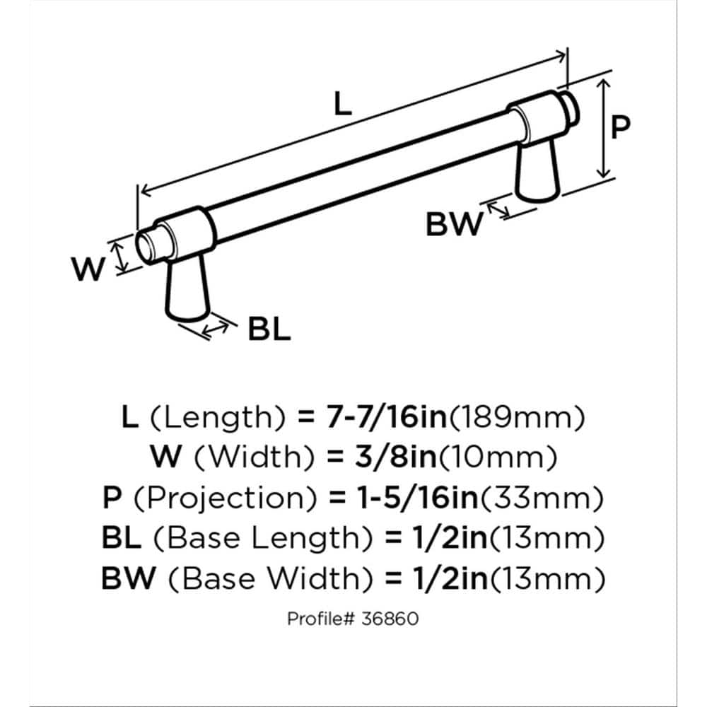 Polished Chrome Modern Cabinet Drawer Pull with Mounting Hardware