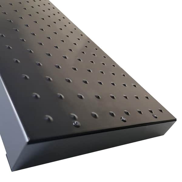 Pylex 11 in. x 36 in. Steel Stair Tread in Black