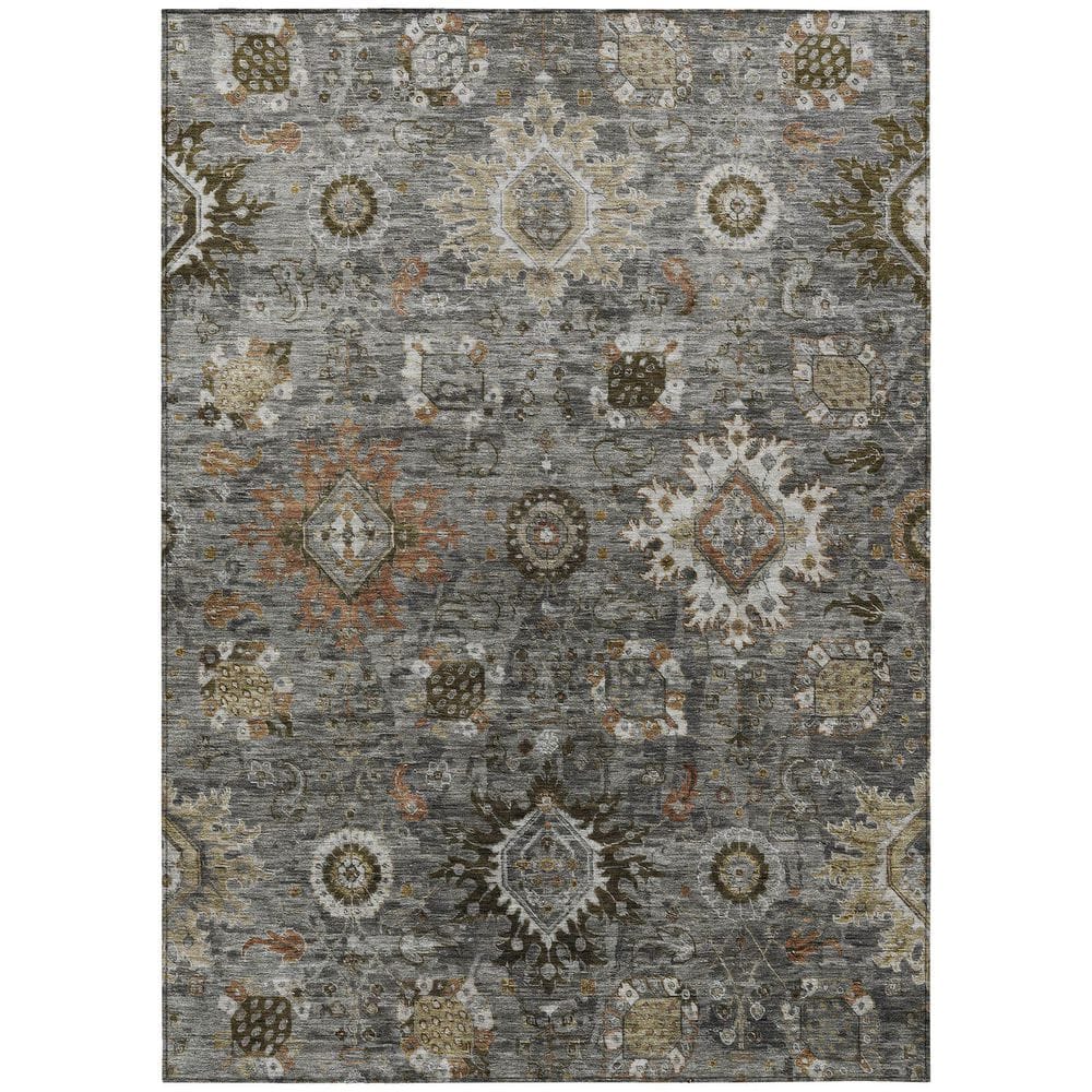 Chantille Machine Washable Indoor/Outdoor Abstract ACN1927 Pewter 9 ft. x 12 ft. Area Rug price history on PriceWatchPro