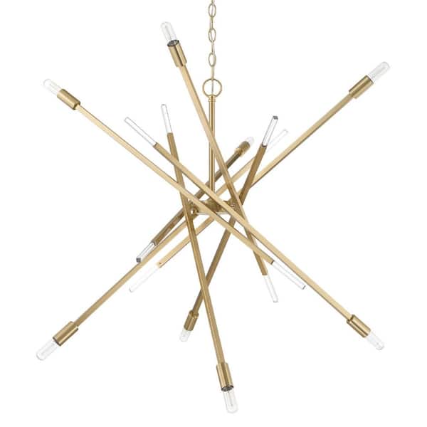 Hunter Vicontessa 8-Light Alturas Gold Large Chandelier Ceiling Light Fixture