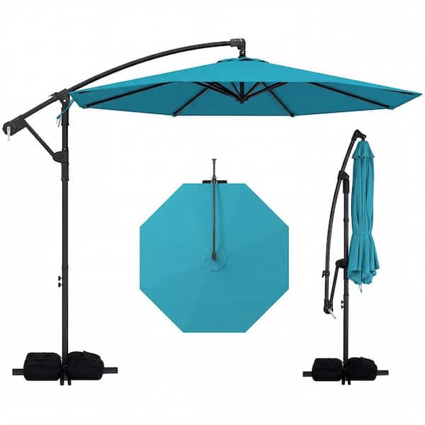 11 ft solar led offset patio umbrella Garden Winds Replacement Canopy for BHG 11FT Solar Offset Umbrella