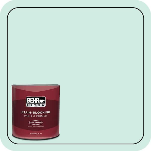 BEHR ULTRA 1 qt. Home Decorators Collection #HDC-MD-19 Soft Mint Extra Durable Flat Interior Paint & Primer
