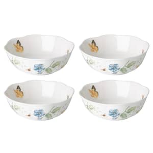 Butterfly Meadow 20 fl. oz. Multi-Colored Porcelain All-Purpose Bowl (Set Of 4)