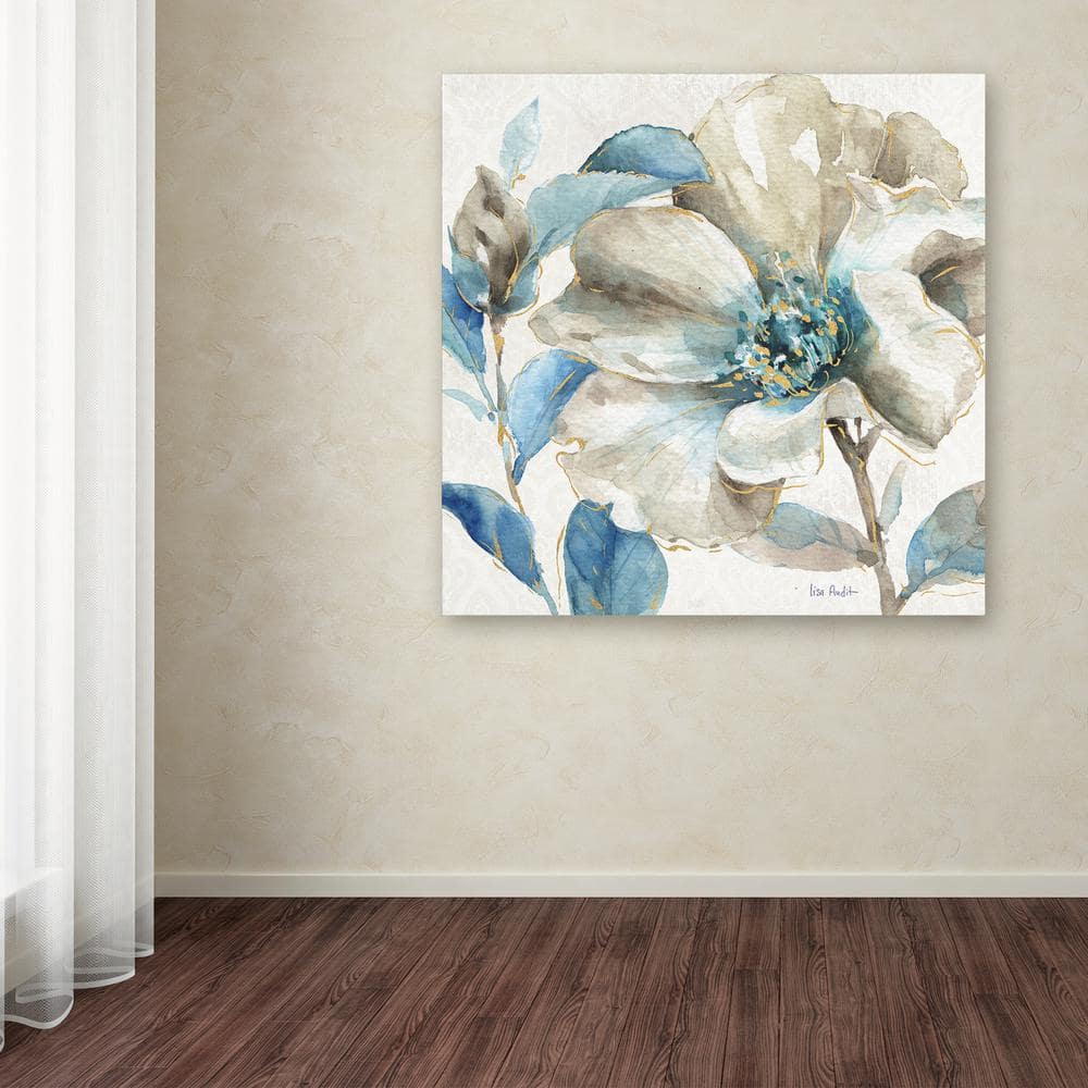 Indigold IV Blue and White Flower Canvas Print
