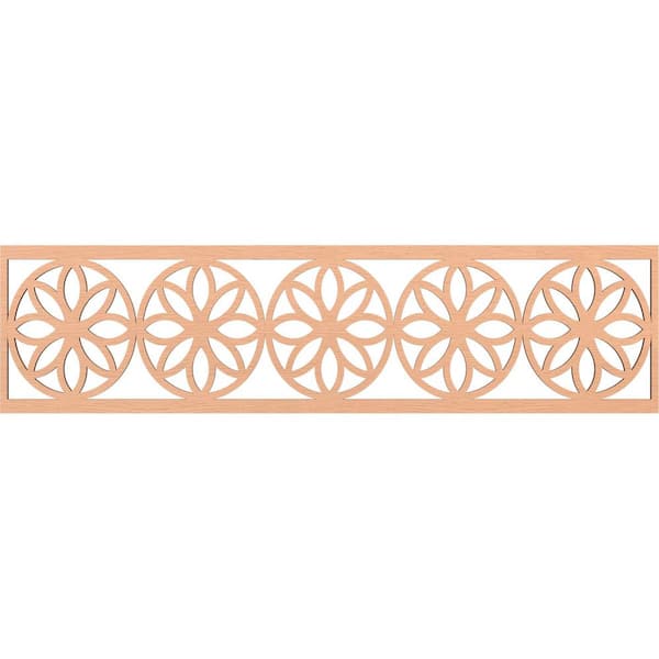 Ekena Millwork Blume Fretwork 0.25 in. D x 47 in. W x 12 in. L Alder Wood Panel Moulding