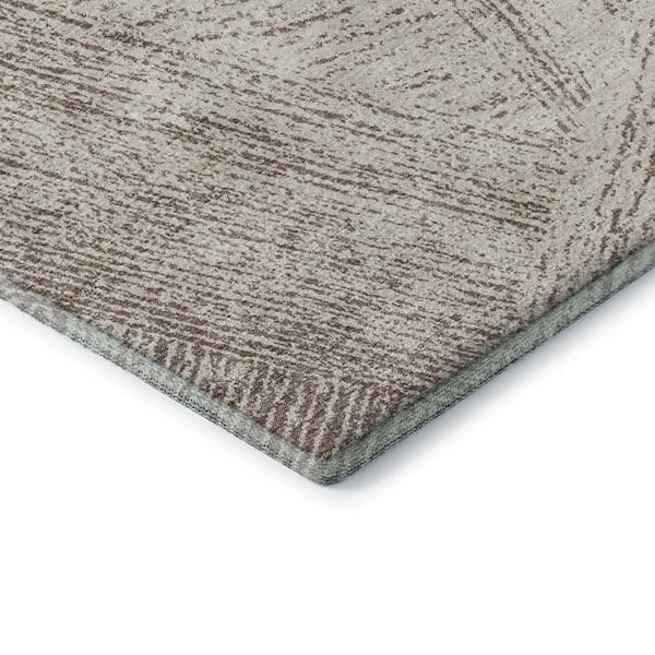 Mayfield Premium Machine Washable Abstract AMF991 Beige 2 ft. x 3 ft. Area Rug