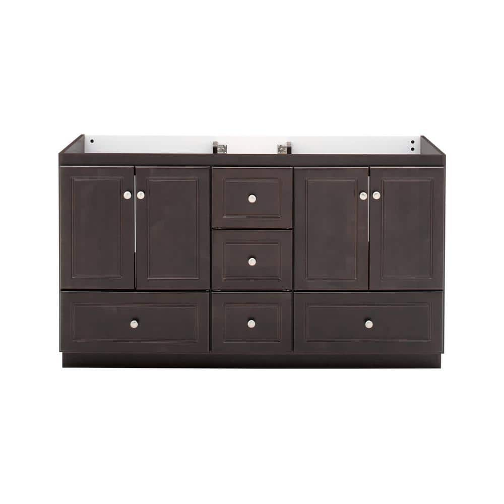 UPC 085358010031 product image for Ultraline 60 in. W x 21 in. D x 34.5 in. H Bath Vanity Cabinet without Top in  | upcitemdb.com