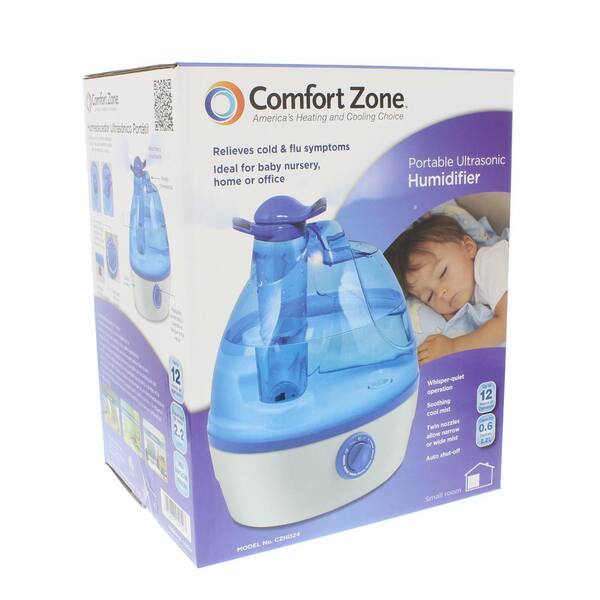 Comfort Zone Whisper-quiet Cool Mist Portable Ultrasonic