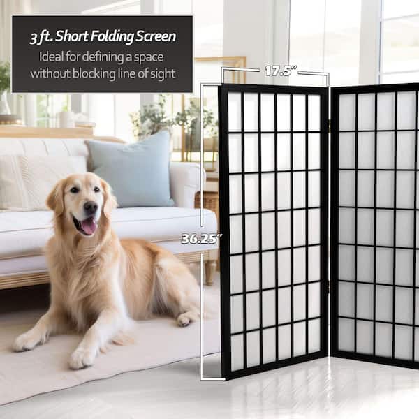 Oriental Furniture 3 ft. Short Window Pane Shoji Screen Oriental Furniture 3 ft. Short Window Pane Shoji Screen