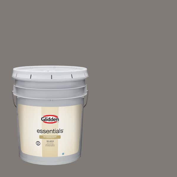 Glidden Essentials 5 gal. PPG1007-6 Cool Charcoal Satin Exterior