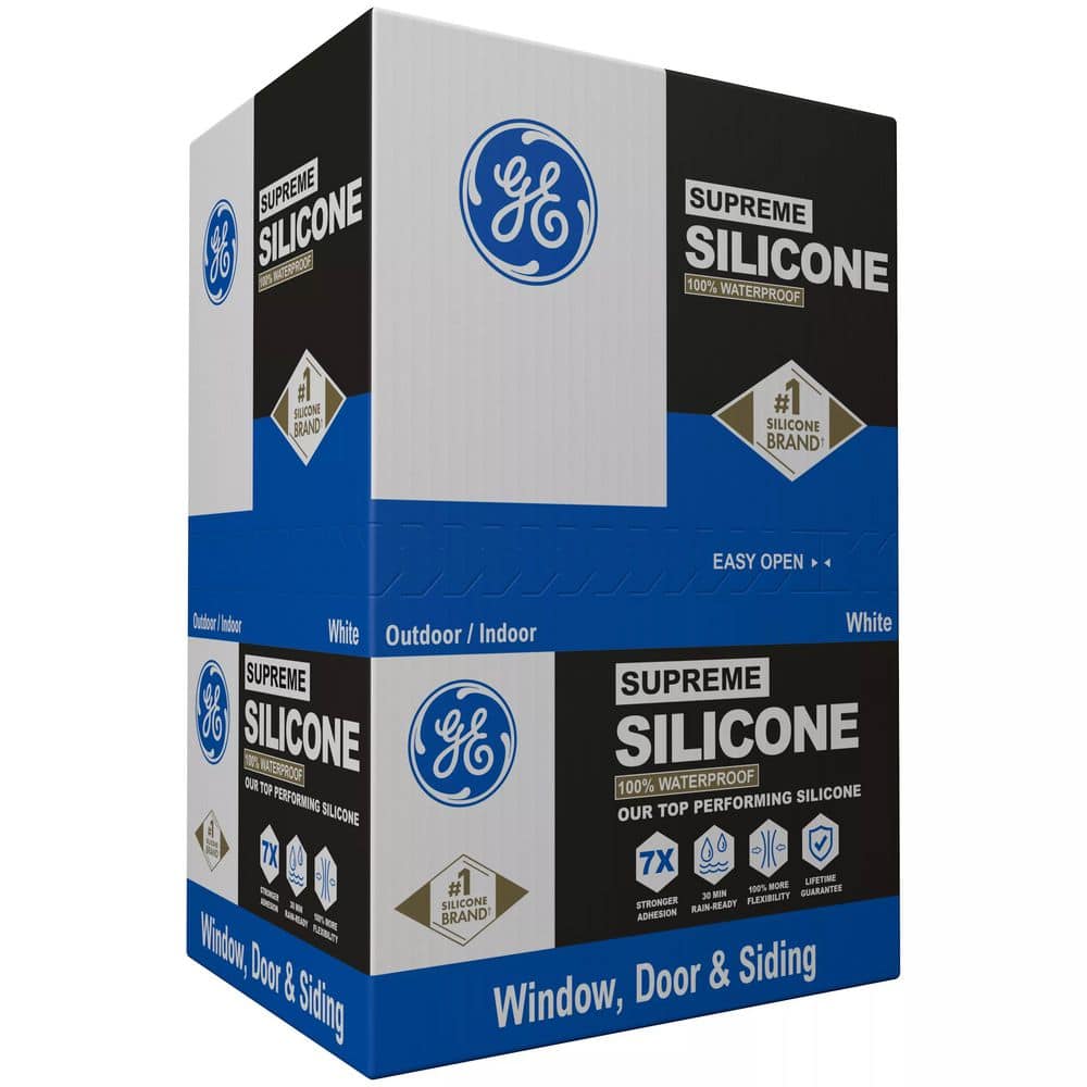 10.1 oz White Silicone Window and Door Caulk (12-Pack)