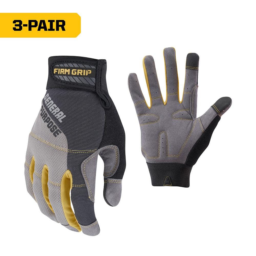 FIRM GRIP General Purpose Medium Glove 3 Pack 19356 The Home Depot