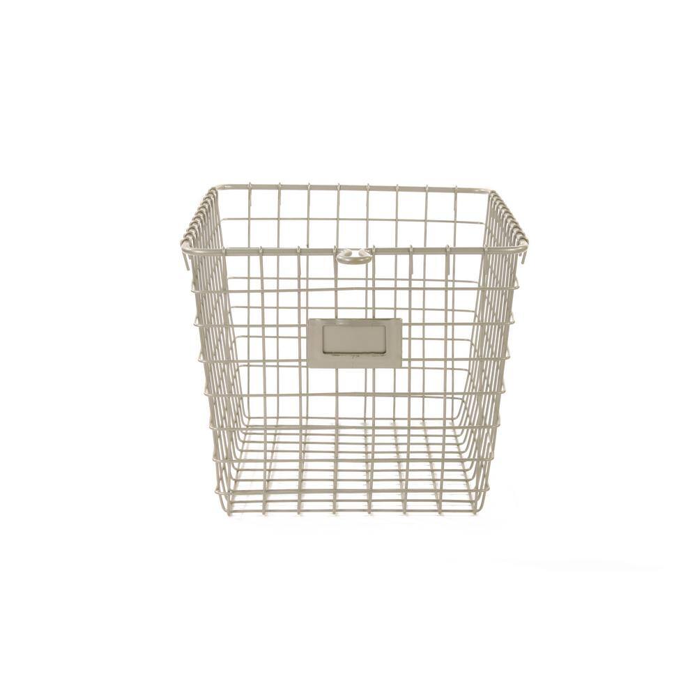 Vintage Farmhouse Charm Small Satin Nickel Wire Storage Basket