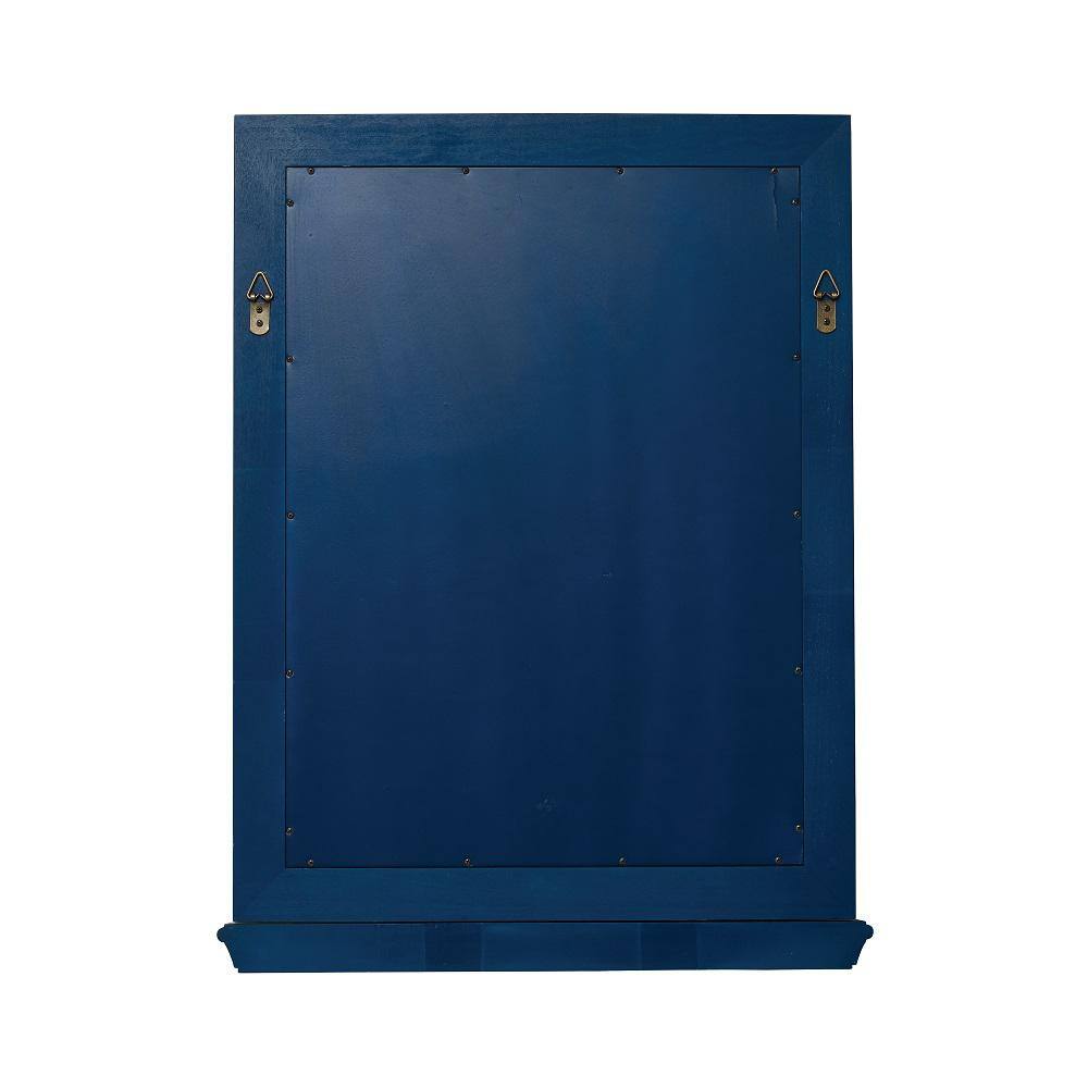 Cherie Royal Blue Rectangular Wood Bathroom Vanity Mirror