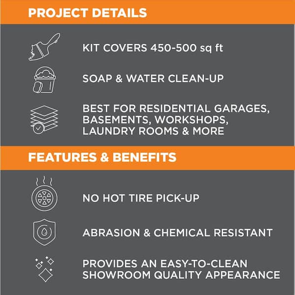 Rust-Oleum EpoxyShield - 2 Gal. Gray 2-Part High-Gloss Epoxy Garage Floor Coating Kit