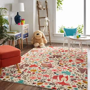Kids Room Educational Rug For Schools 5' x 5' FARM FOR BABIES. Day Care 