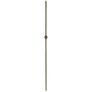 44 in. x 1/2 in. Oil Rubbed Copper Single Knuckle Hollow Iron Baluster