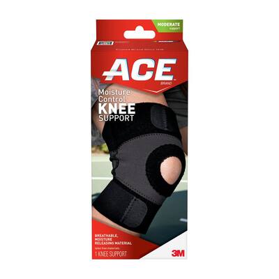 Small Moisture Control Knee Support Brace in Black