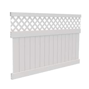 Anderson 5 ft. H x 8 ft. W White Vinyl Privacy Fence Panel (Unassembled)