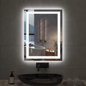 Luminous 36 in. W x 24 in. H Rectangular Frameless LED Mirror Dimmable Defog Wall-Mounted Bathroom Vanity Mirror