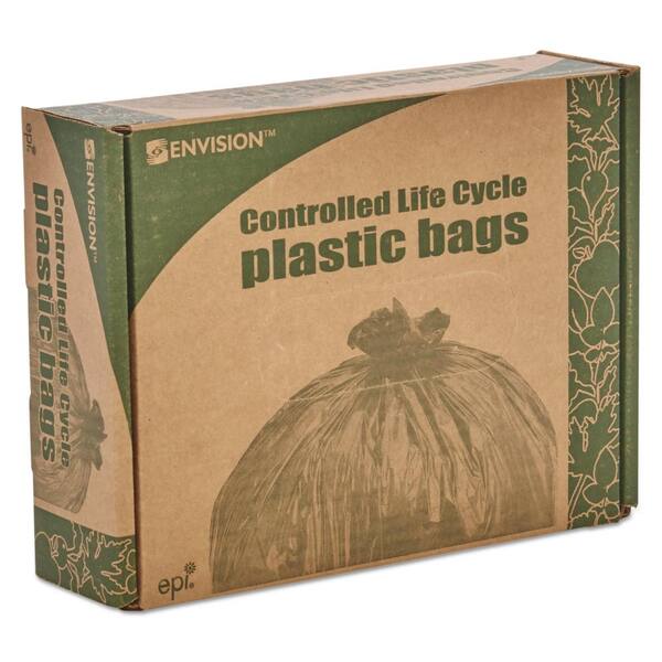 Controlled Life-Cycle Plastic Trash Bags, 39 gal, 1.1 mil, 33