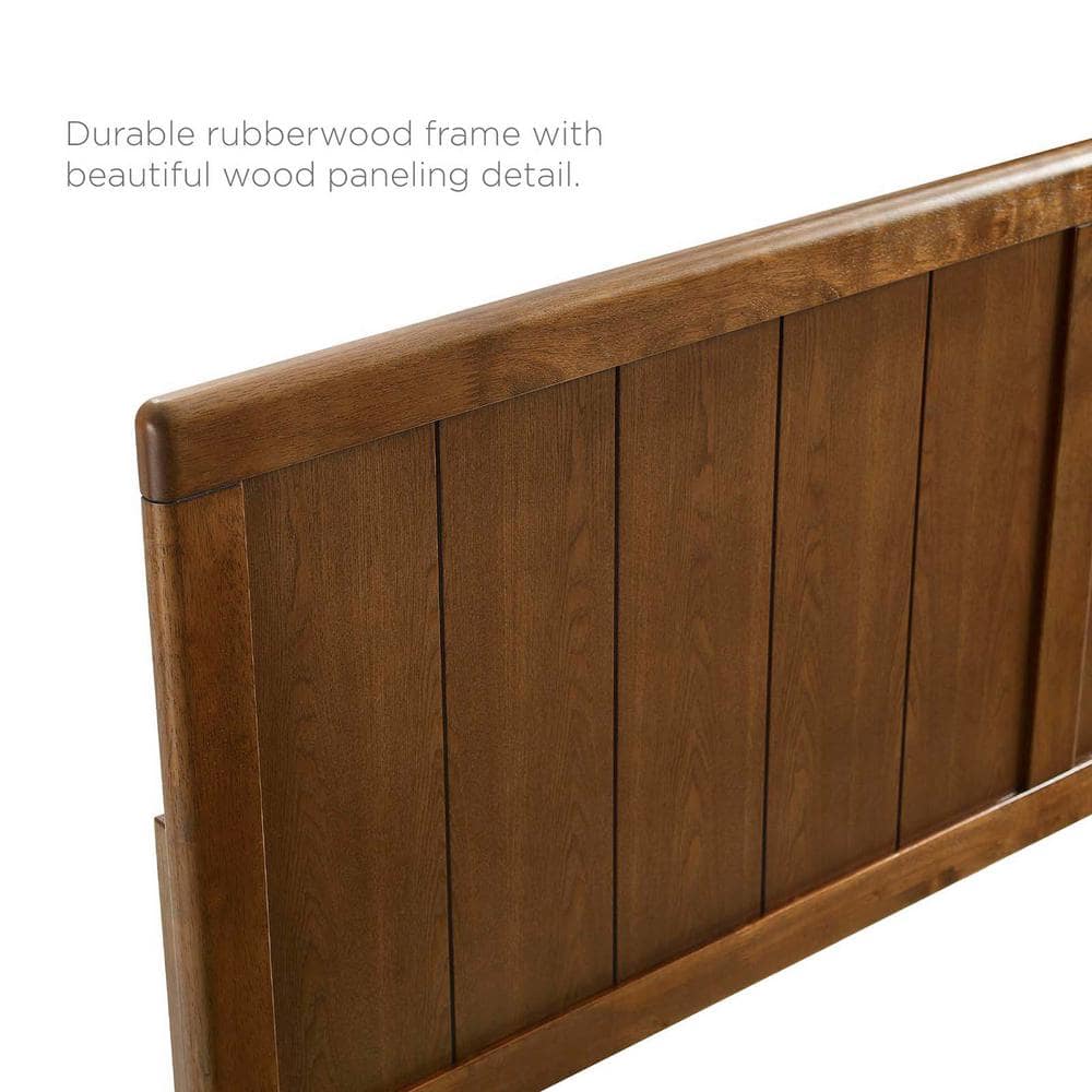 Robbie Full Walnut Rubberwood Tufted Headboard