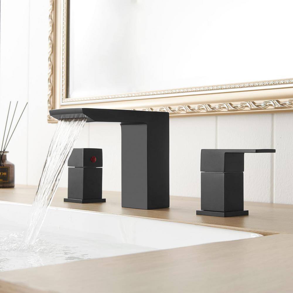 Widespread 2-handle Bathroom Faucet with Drain Assembly