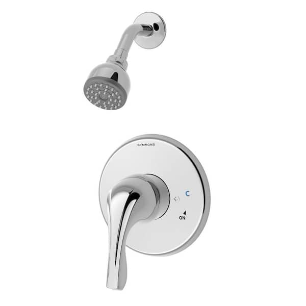 Symmons Origins Temptrol Single-Handle 1-Spray Round Shower Faucet with Service Stops in Chrome (Valve Included)