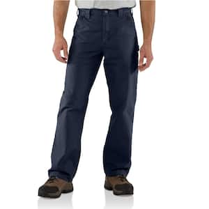 Carhartt Men's 35 in. x 32 in. Black Cotton Washed Twill Dungaree Relaxed  Fit Pant B324-BLK - The Home Depot
