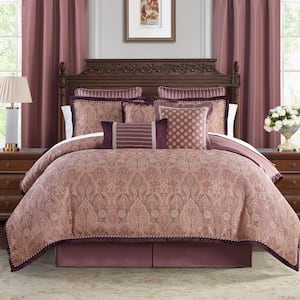 Tabriz 6-Piece Mulberry Queen Comforter Set