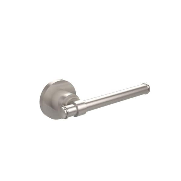 Allied Brass Washington Square Collection Euro Style Single Post Toilet Paper Holder in Satin Nickel