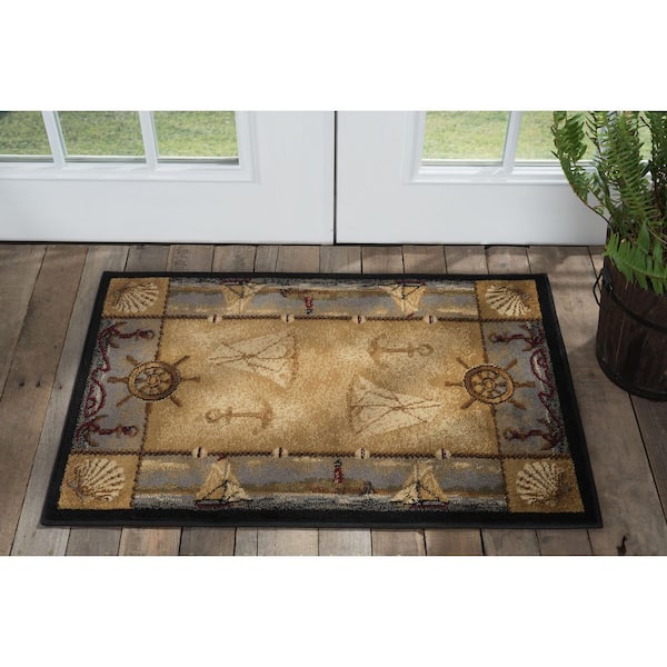 Nature Lodge Beige 2 ft. x 3 ft. Indoor Area Rug