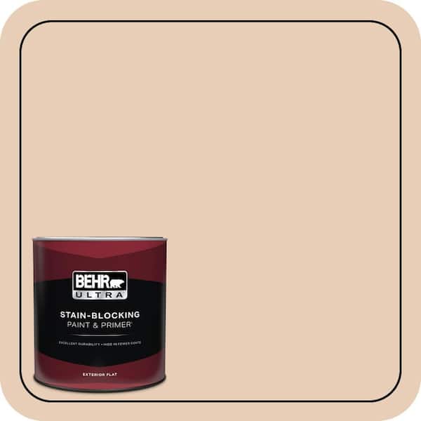 BEHR ULTRA 1 qt. #PPU3-06 Venetian Mask Flat Exterior Paint & Primer