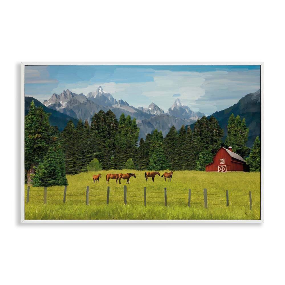 Lush Green Pasture Grazing by Renel Peters White Framed Nature Giclee Art Print 16 in. x 24 in. price history on PriceWatchPro