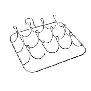 Silver Steel Clothes Rack 11.68 in. W x 1 in. H
