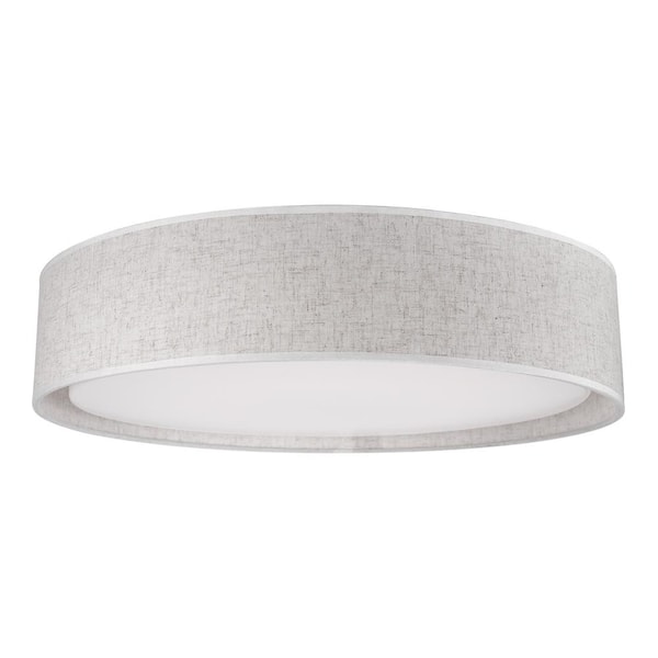 Dalton 20 in. 1-Light 30-Watt Beige Integrated LED Flush Mount