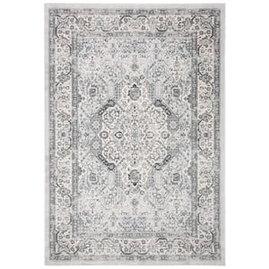 Isabella Dark Gray/Cream 4 ft. x 6 ft. Geometric Area Rug