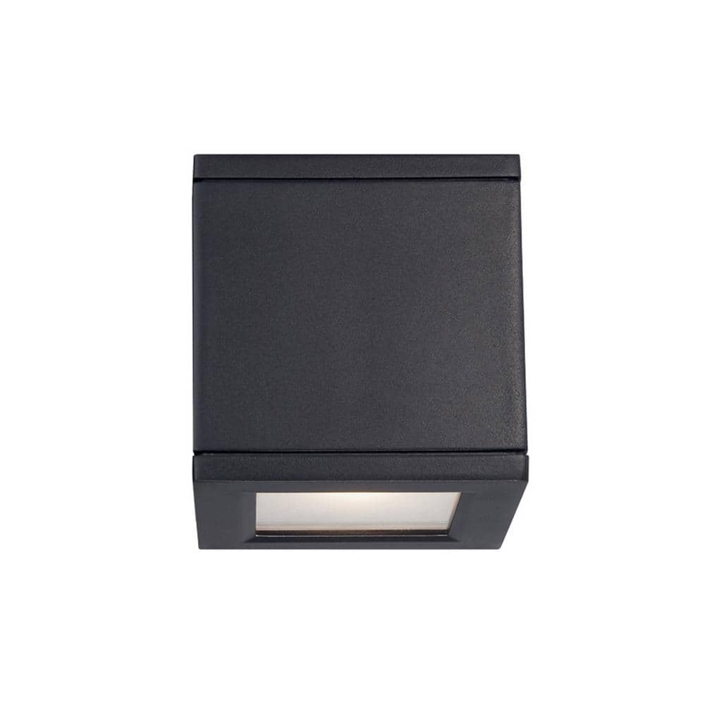 Rubix 5" Black Aluminum LED Outdoor Wall Sconce
