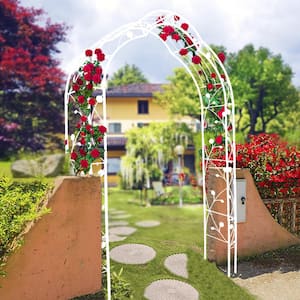 98.4 in. x 59 in. Metal Garden Arch Assemble Freely with 8-Styles Garden Arbor Trellis Climbing Plants Wedding Party