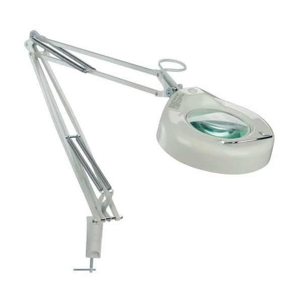 Illumine 1-Light White Magnifier Lamp